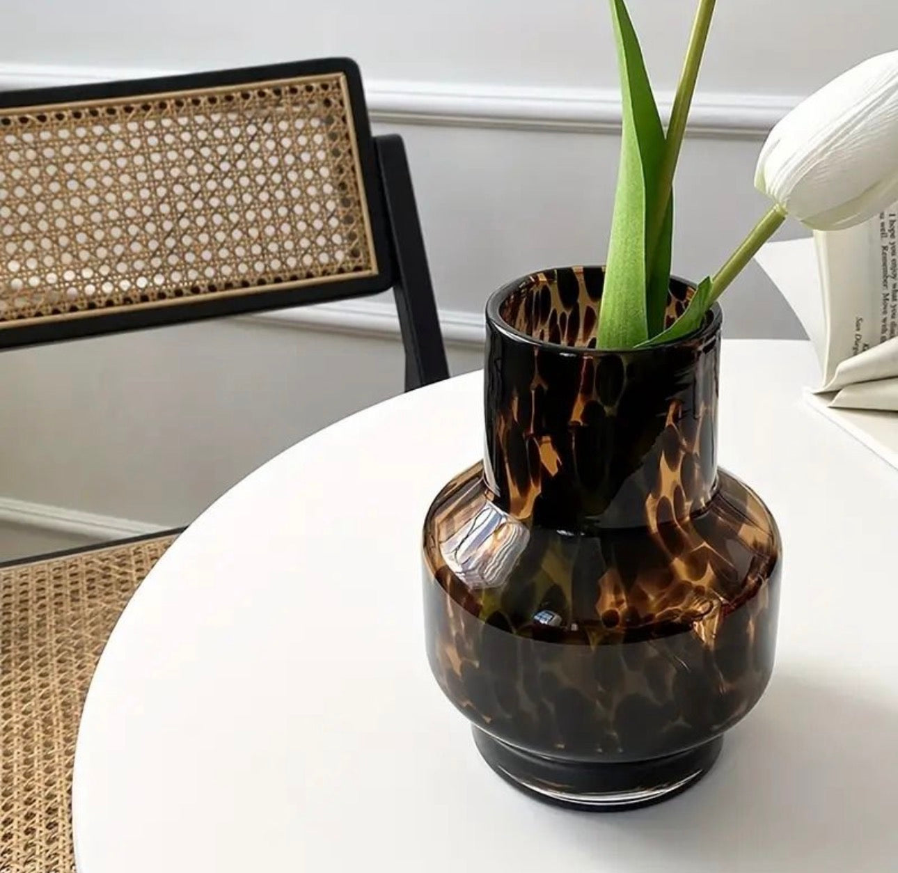 Leopard Glass Vase