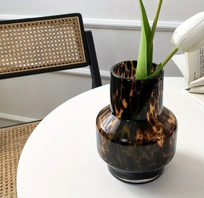 Leopard Glass Vase