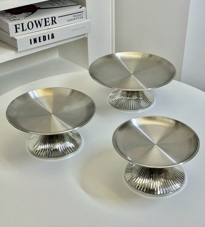 Premium Stainless Steel Cake Stand (3 PCS)