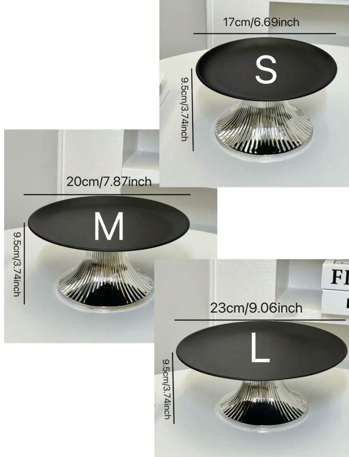 Premium Stainless Steel Cake Stand (3 PCS)